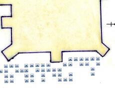Map - cremations Map of Rowington Churchard Cremation burials (for 1-17 see end of Row D)
